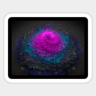 Abstract flower fractal Sticker